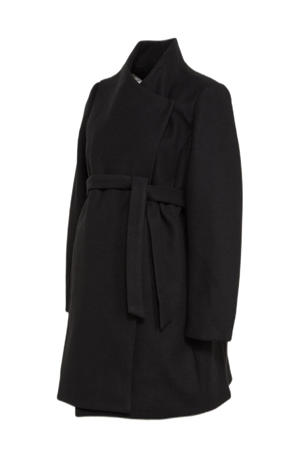 zwangerschaps coat MLNEWROXY van gerecycled polyester zwart