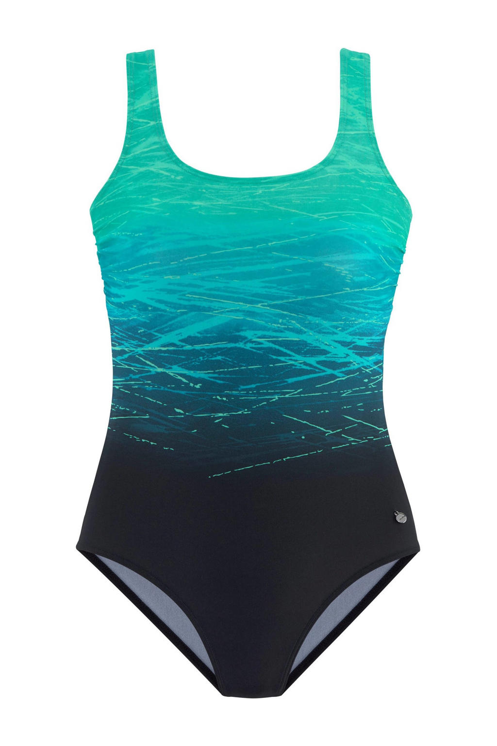 Lascana corrigerend badpak turquoise/zwart