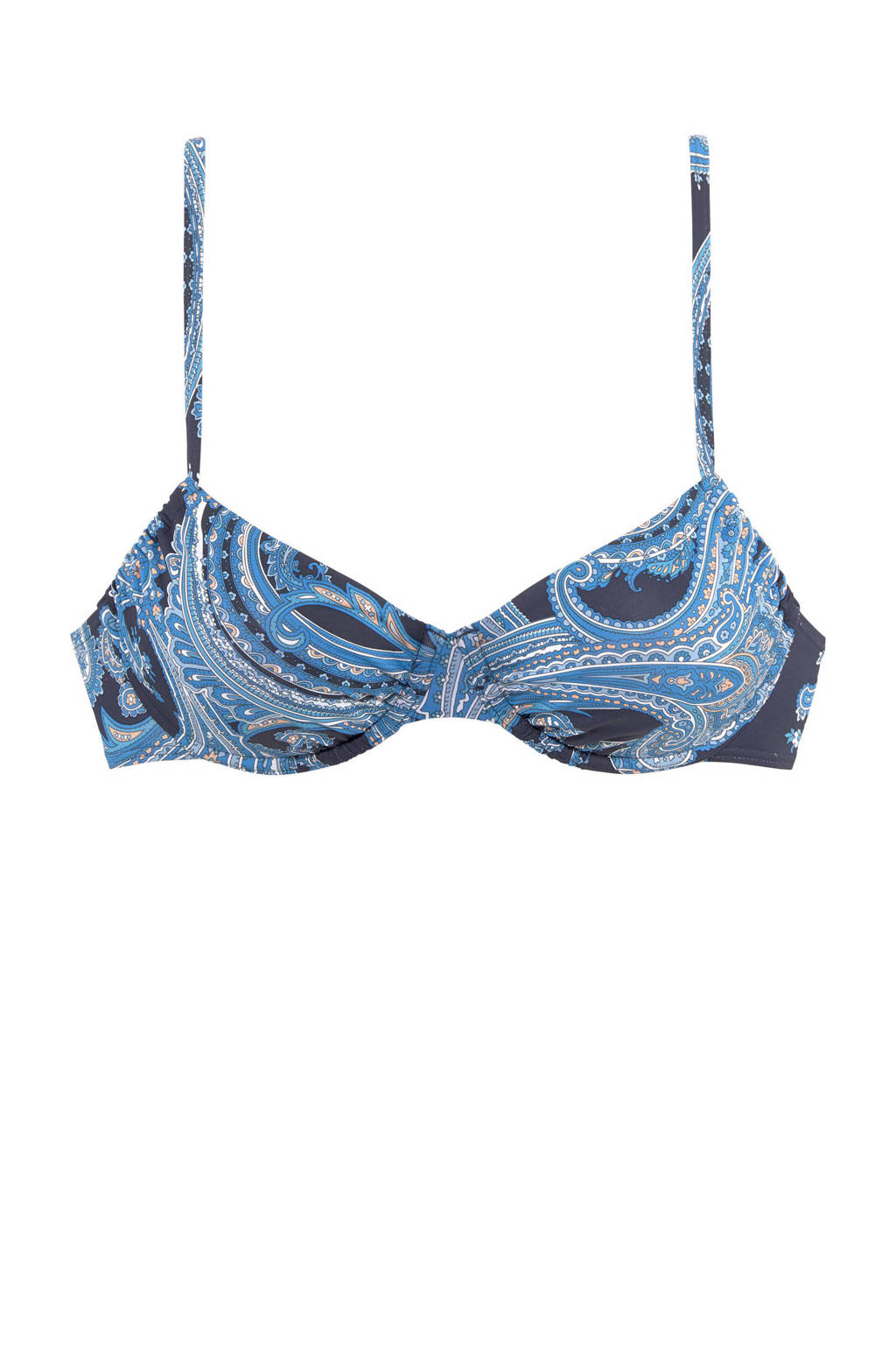 Lascana beugel bikinitop met paisleyprint blauw