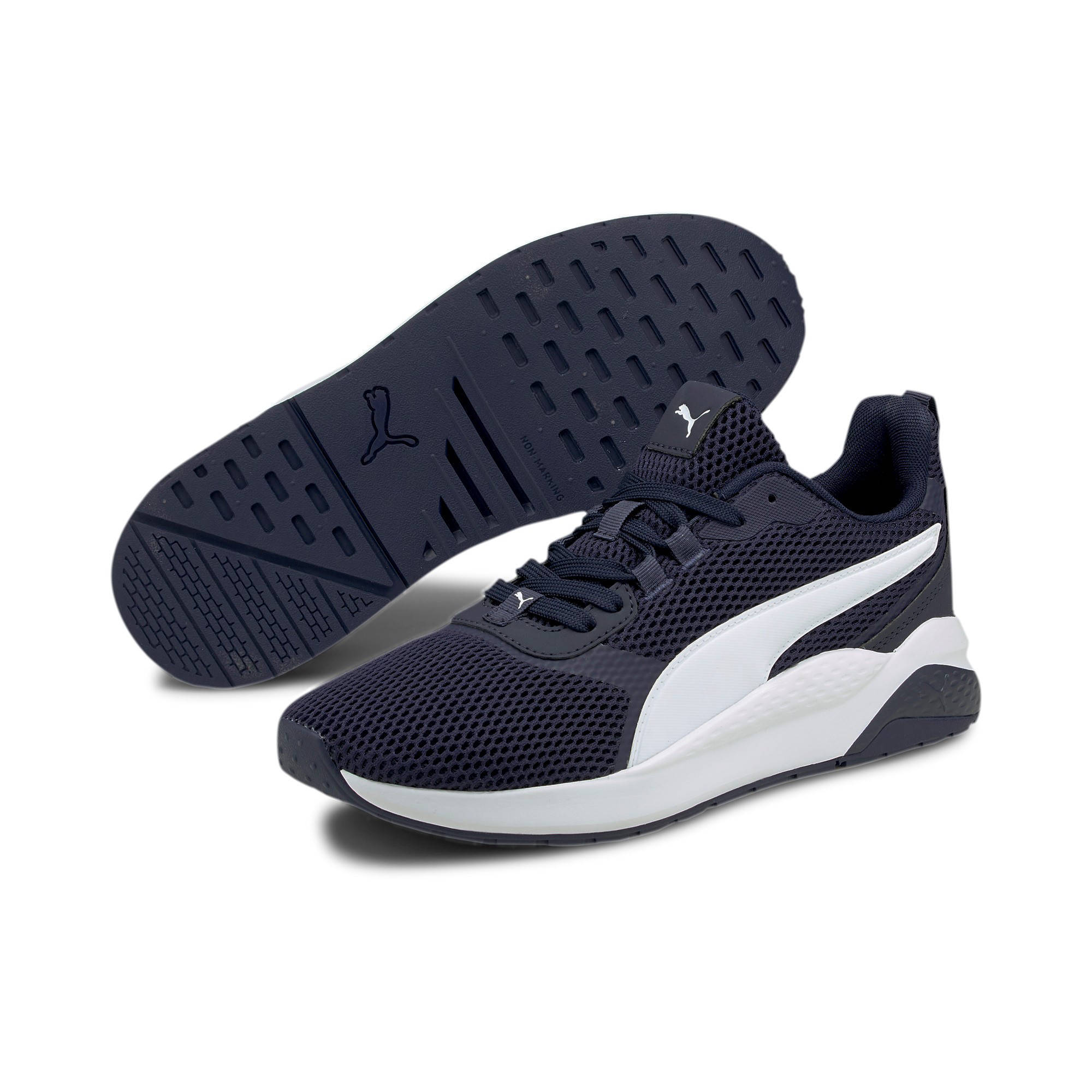 Puma Anzarun FS Core sneakers donkerblauw/wit | wehkamp