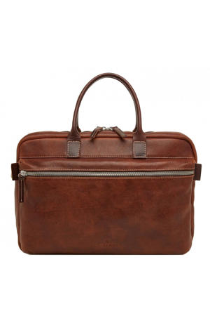  15.6 inch leren laptoptas Renee Sam bruin