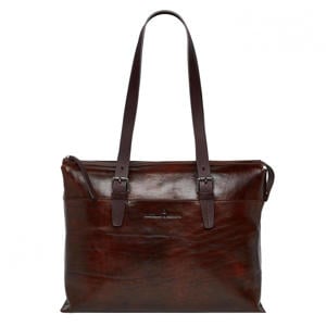 15.4 inch leren laptoptas Rien bruin
