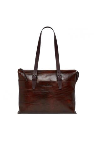 15.4 inch leren laptoptas Rien bruin