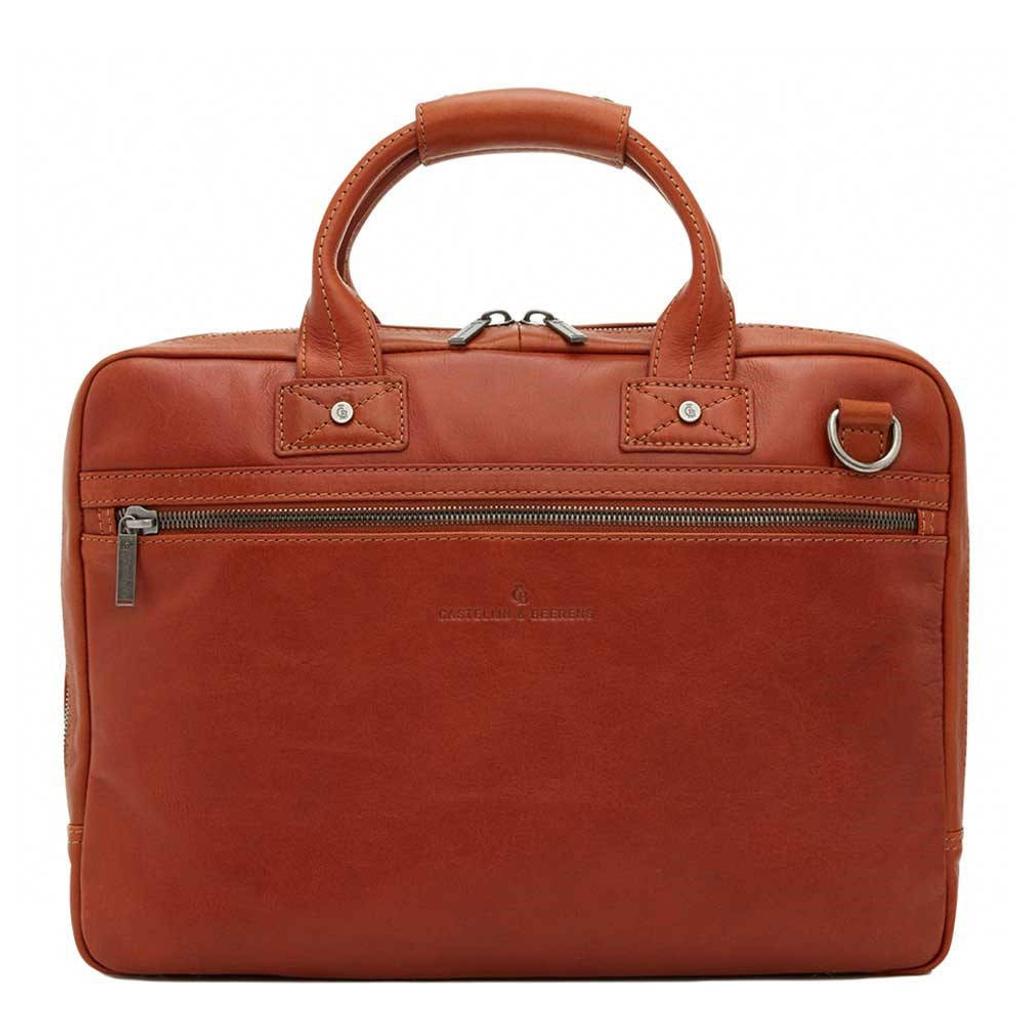 Castelijn & Beerens 15.6 inch leren laptoptas Firenze cognac