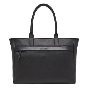15.6 inch leren laptoptas Anna zwart