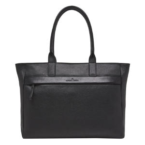  15.6 inch leren laptoptas Anna zwart