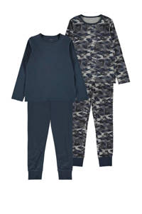 NAME IT KIDS   pyjama NKMNIGHTSET - set van 2 donkerblauw