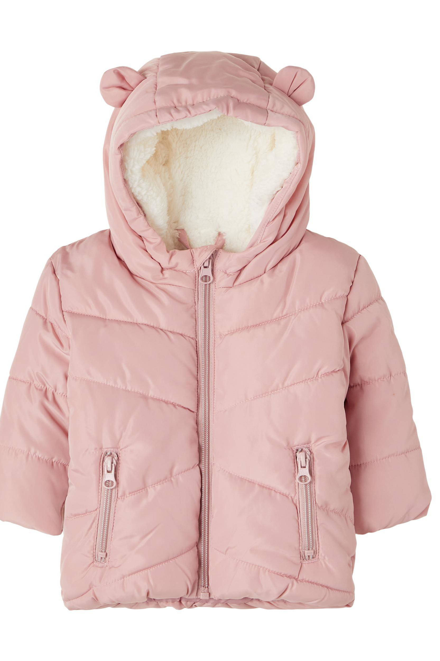 NAME IT BABY gewatteerde winterjas NBFMAKE van gerecycled polyester roze online kopen
