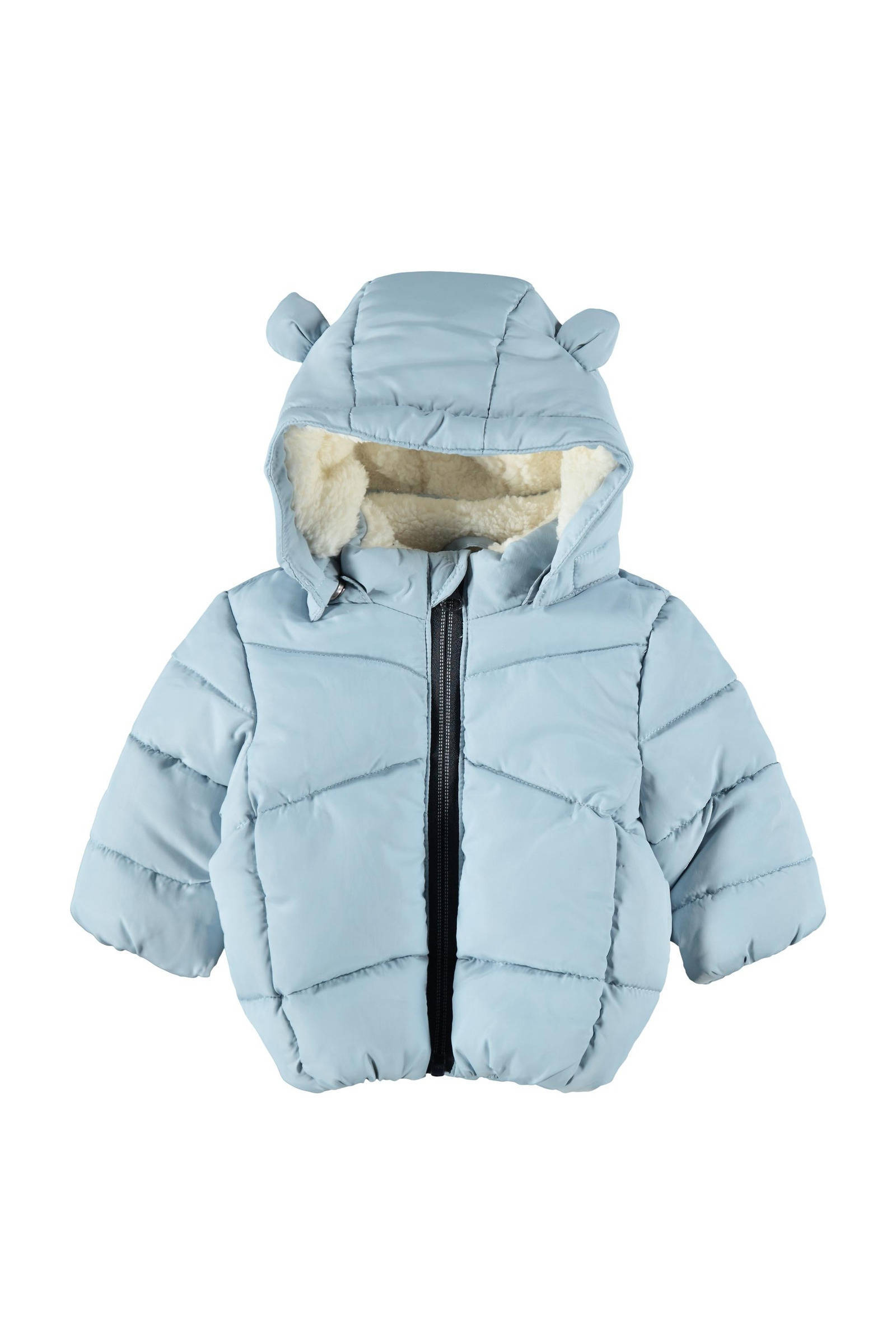 NAME IT BABY gewatteerde winterjas NBMMAKE van gerecycled polyester lichtblauw online kopen