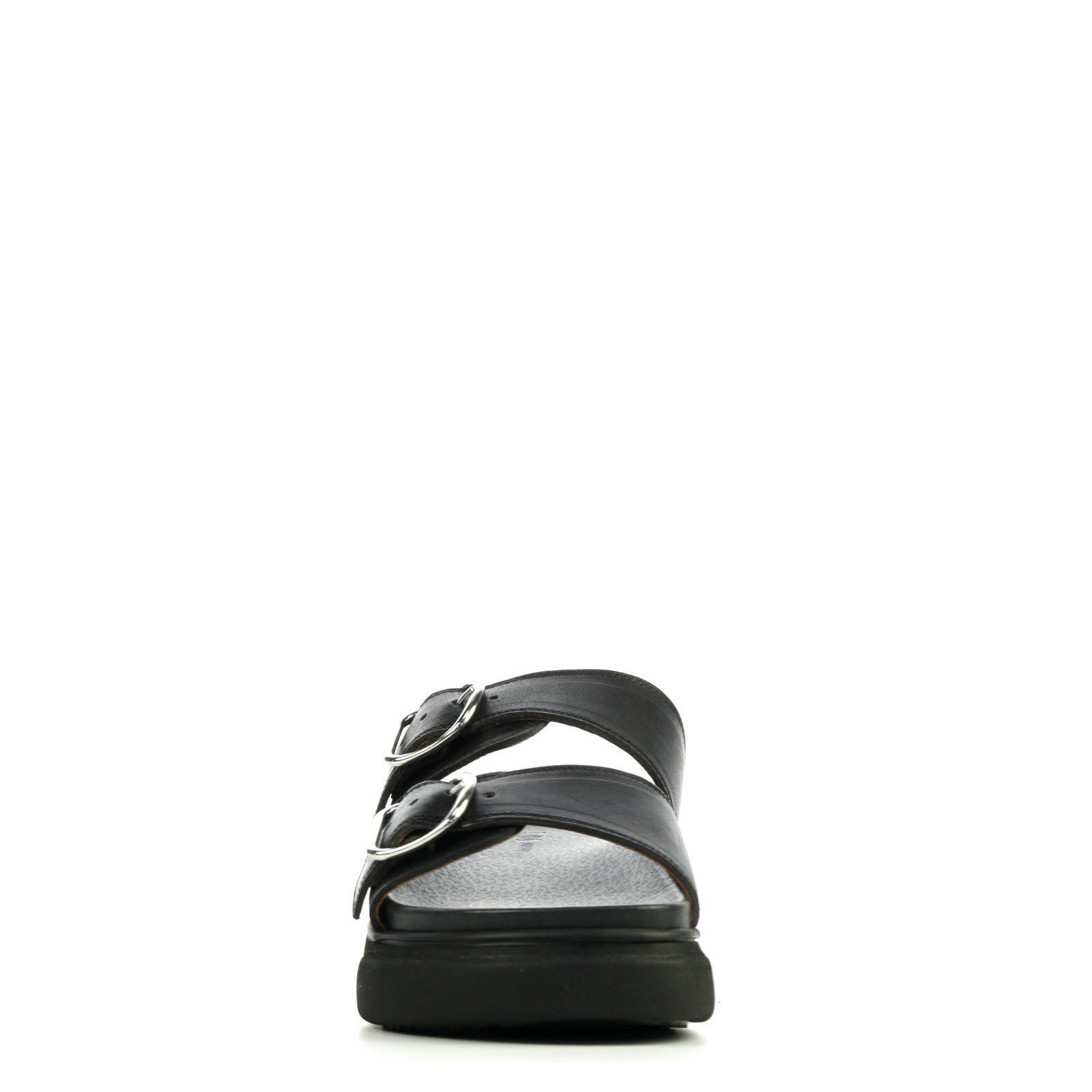 Via Vai 5603048 leren slippers zwart | wehkamp
