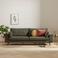 NOUS Living velours 3-zitsbank Torino - donkergroen
