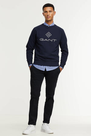 sweater met logo evening blue
