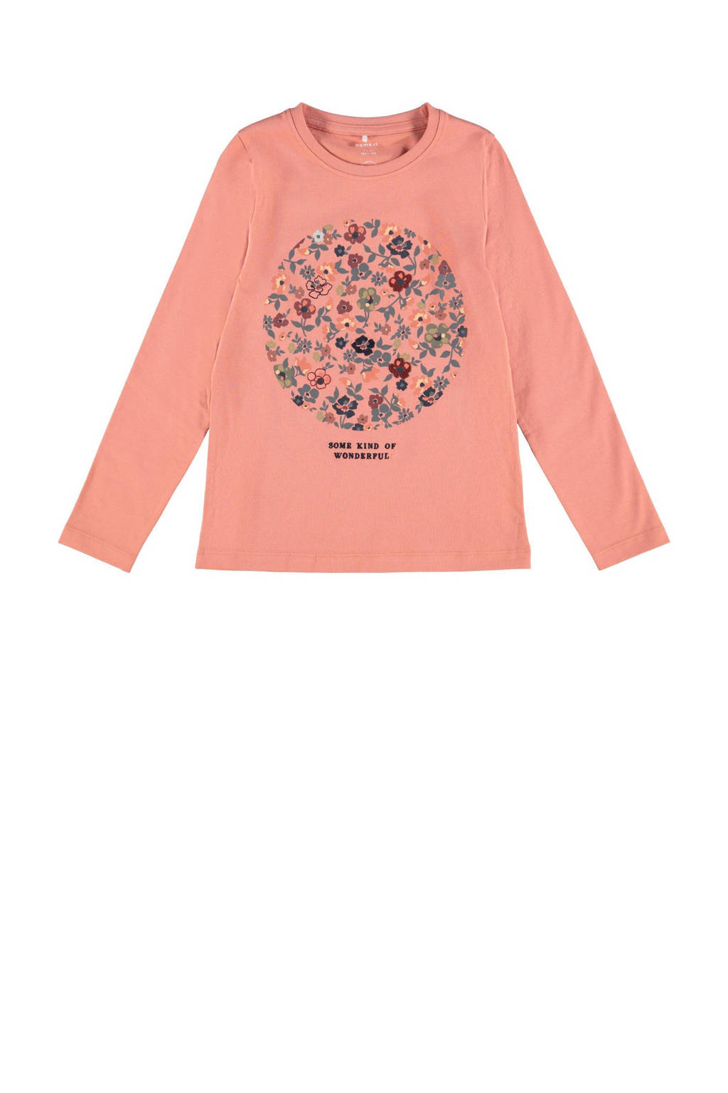 NAME IT KIDS longsleeve NKFNETLI van biologisch katoen roze, Roze