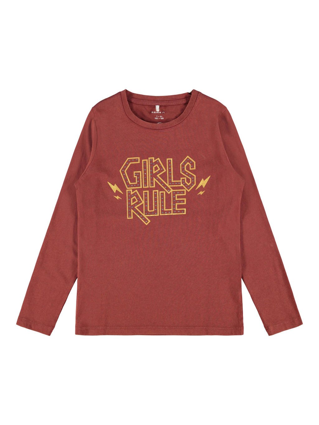 NAME IT KIDS longsleeve NKFNEBEL van biologisch katoen rood, Rood