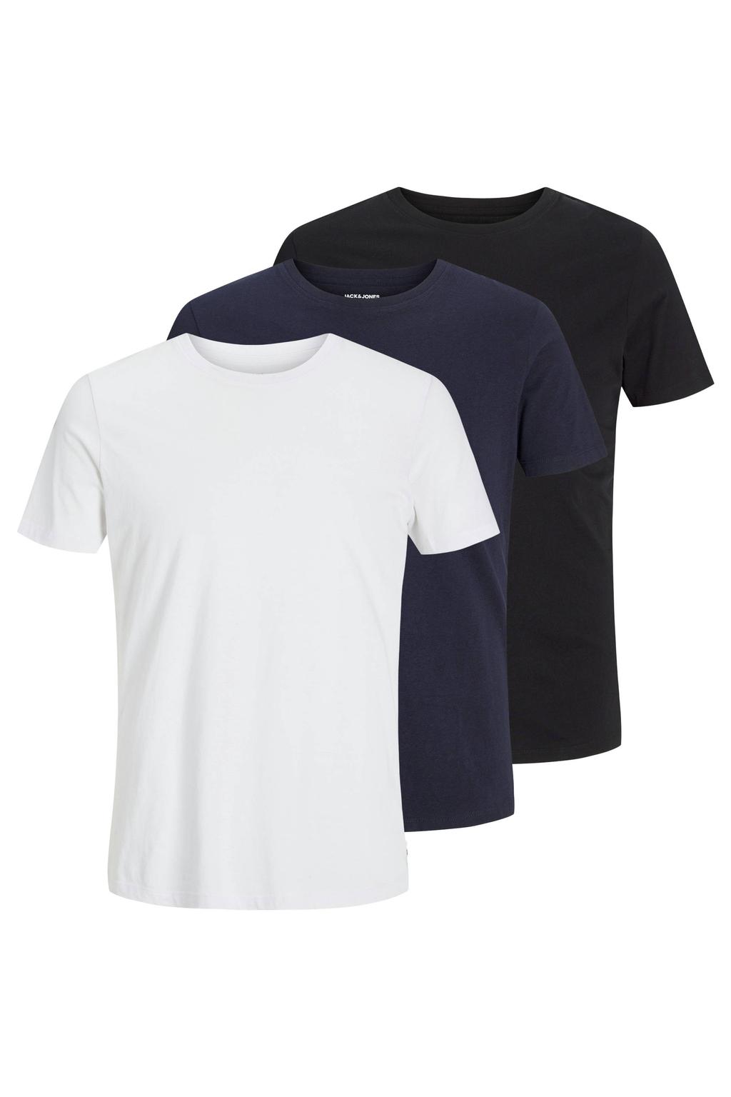 JACK & JONES ESSENTIALS basic T-shirt JJEORGANIC - (set van 3)