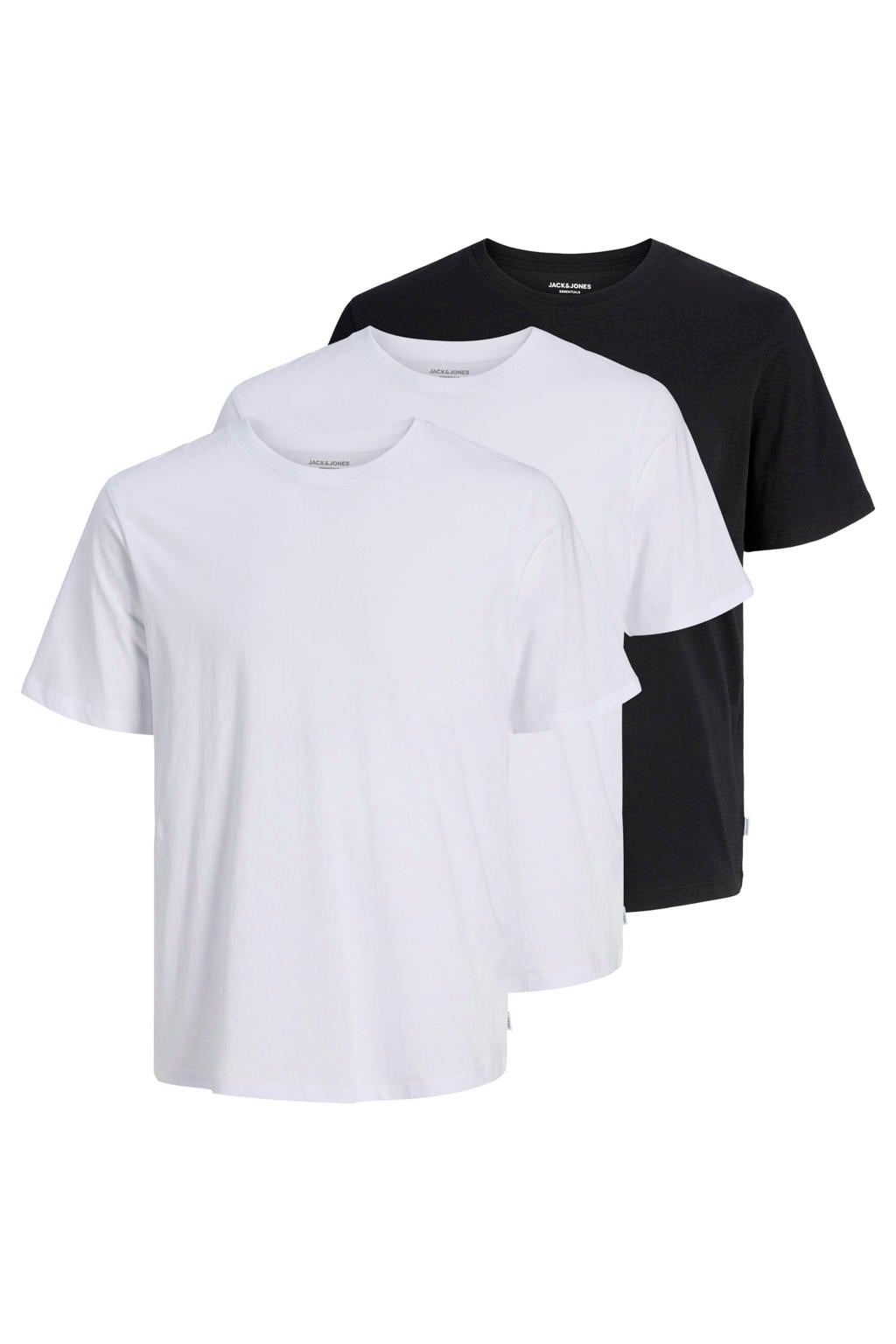 JACK & JONES ESSENTIALS basic T-shirt JJEORGANIC - (set van 3)