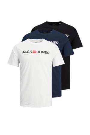 slim T-shirt wit - (set van 3)