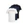 JACK & JONES ESSENTIALS slim T-shirt wit - (set van 3)