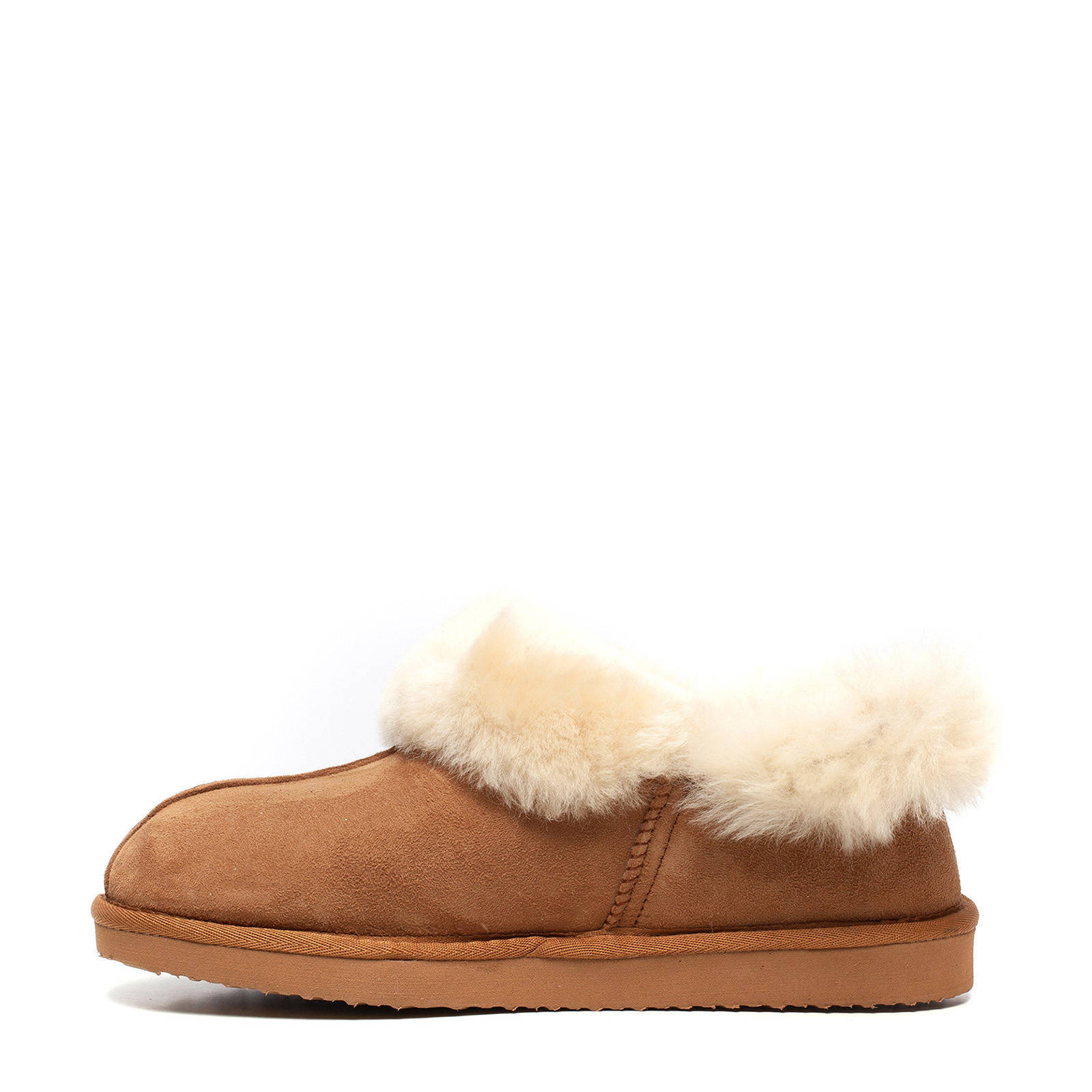 Hush Puppies suède pantoffels cognac | wehkamp