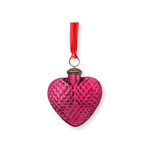 Pip Studio kerstornament hart roze (9,5x5 cm) afbeelding