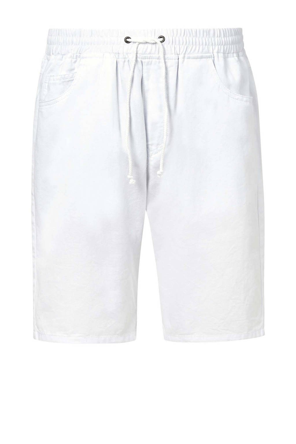 Jan Vanderstorm regular fit bermuda FILEMON Plus Size wit, Wit