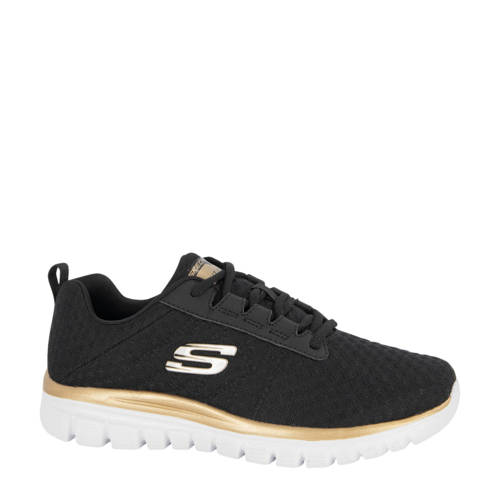Skechers sneakers zwart/goud