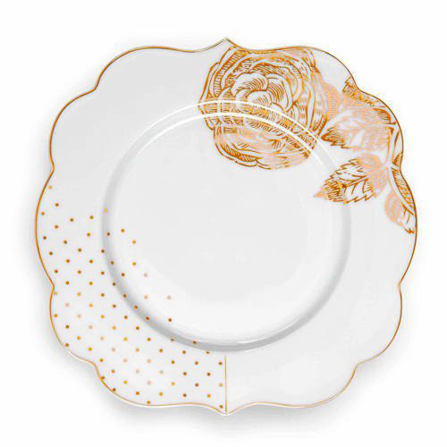 Pip Studio Royal White gebaksbord (Ø17 cm) - White