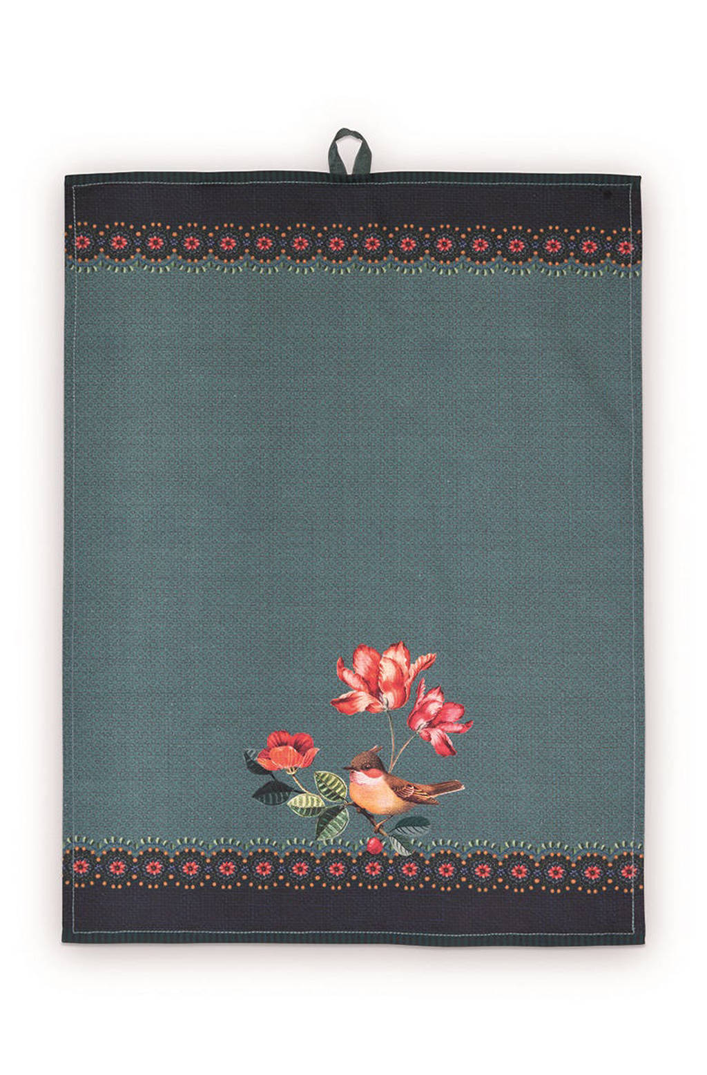 Pip Studio Winter Wonderland thee-/keukendoek, Donkergroen