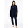YOEK slim fit broek van travelstof DOLCE donkerblauw