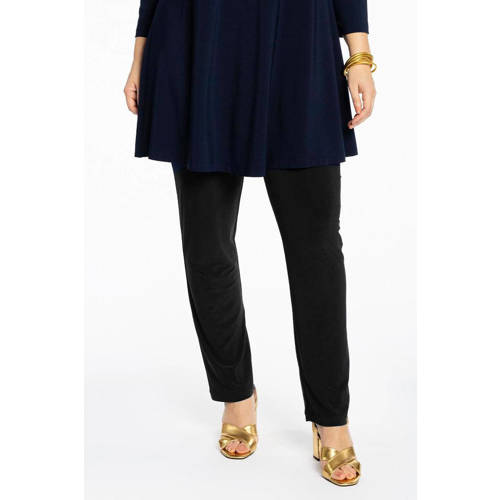 YOEK slim fit broek van travelstof DOLCE zwart afbeelding