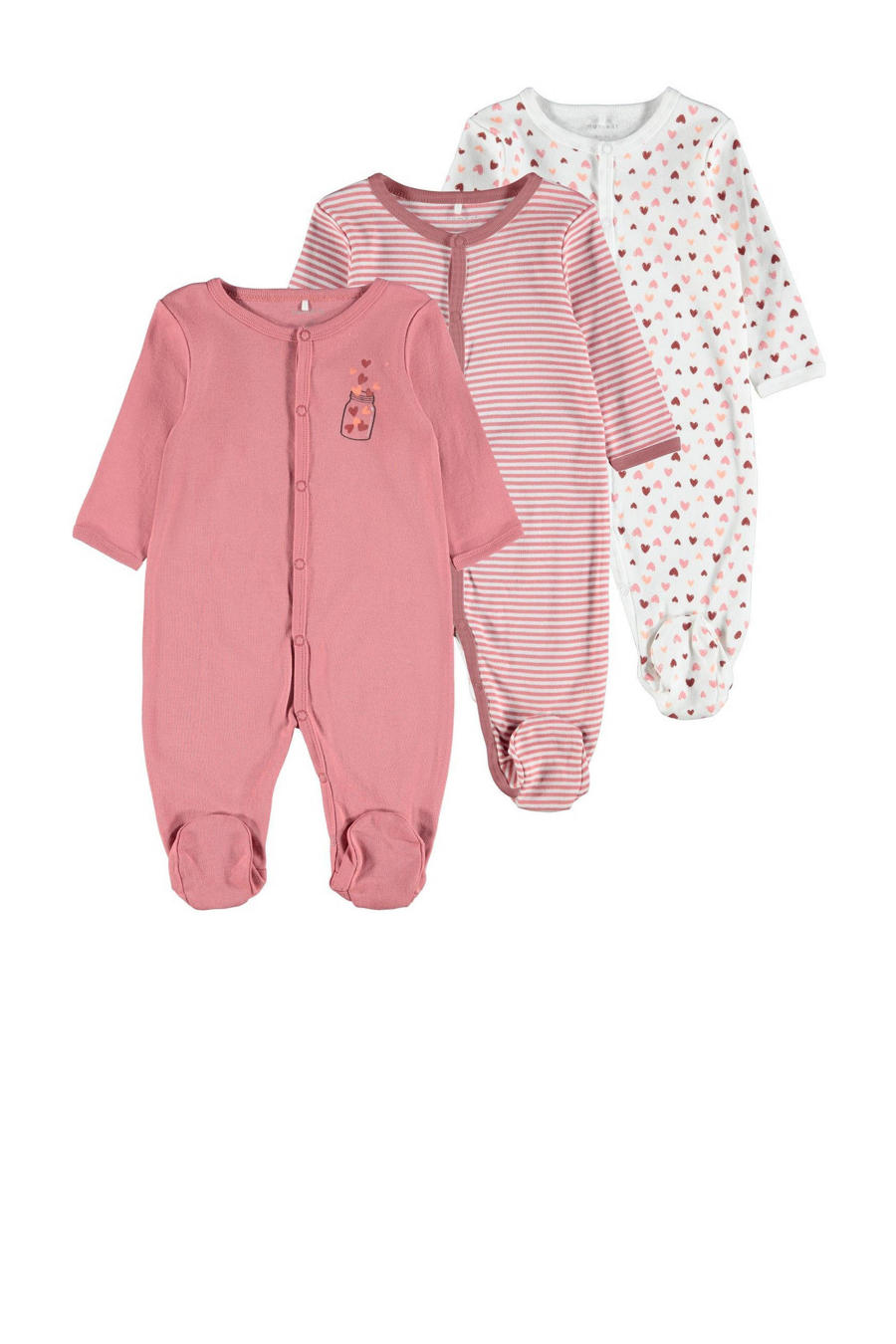 Baby Boxpakje Groen Rib met Houten Knopen