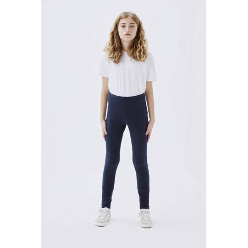 NAME IT KIDS legging NKFDAVINA met katoen donkerblauw afbeelding