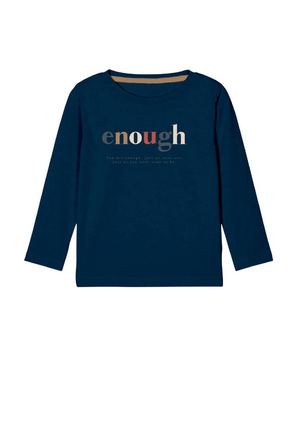 NAME IT MINI longsleeve NMFNEJAD van biologisch katoen donkerblauw, Donkerblauw