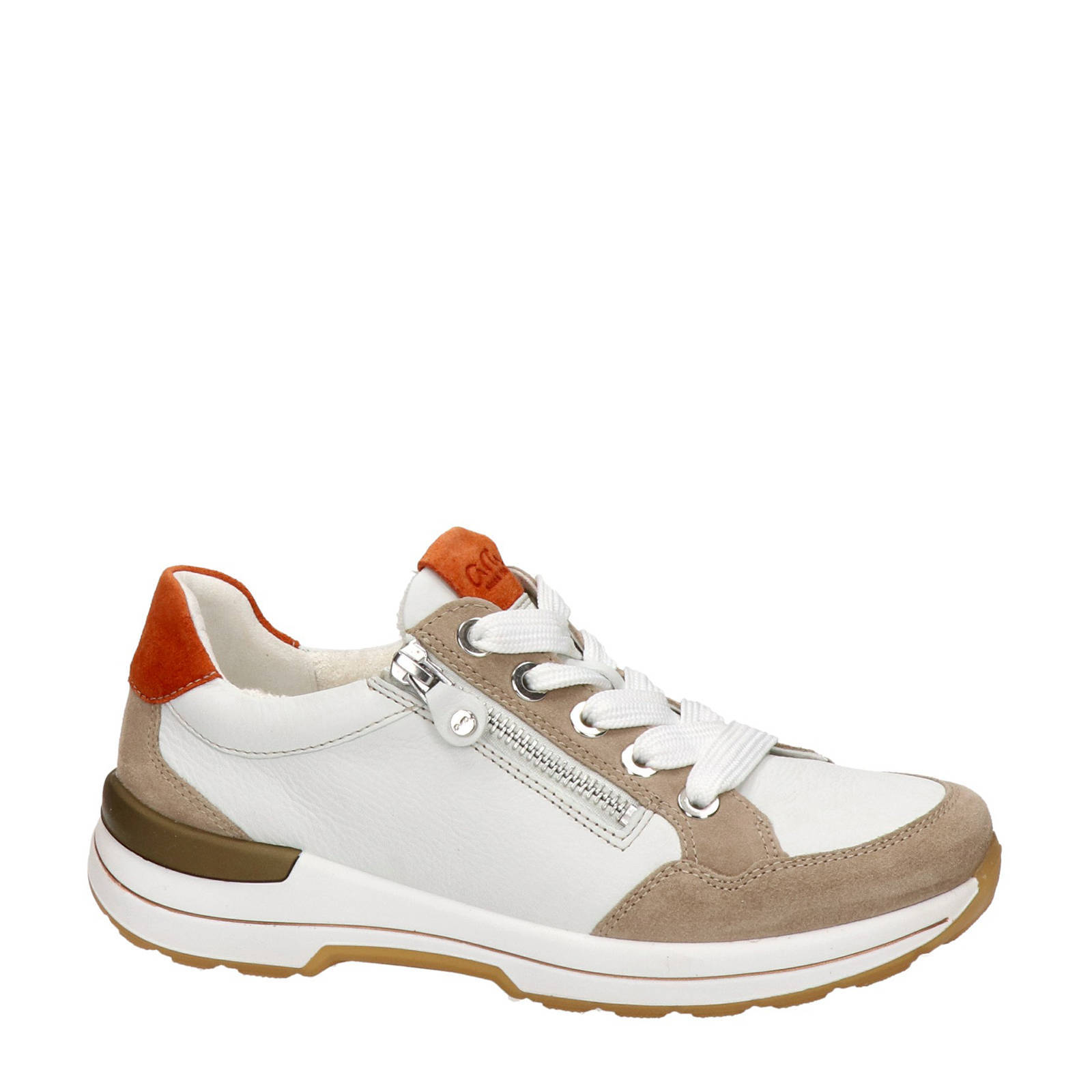 Ara leren veterschoenen wit/beige | wehkamp