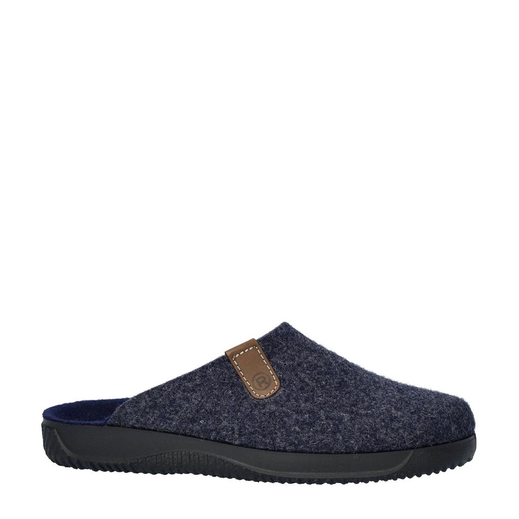 Blauwe heren Rohde pantoffels van textiel