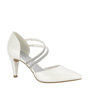 pumps met glitters wit