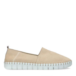 suède espadrilles beige