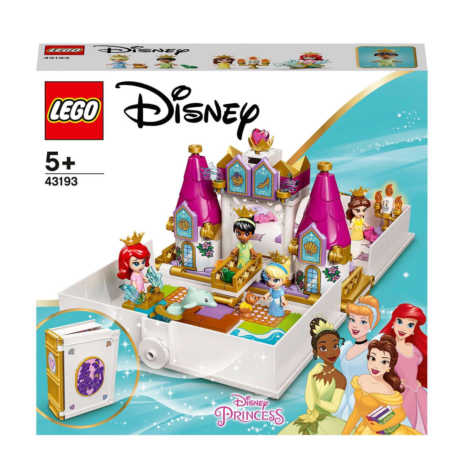 LEGO Disney Ariël, Belle, Assepoester En Tiana&apos, s Verhalenboekavonturen 43193 online kopen