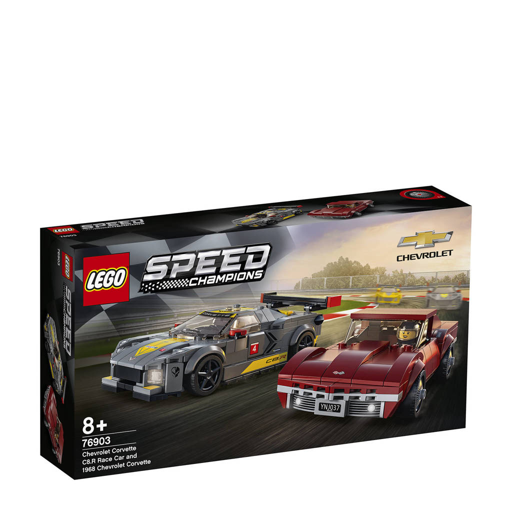 LEGO Speed Champions Chevrolet Corvette C8.R racewagen en 1968 Chevrolet Corvette 76903