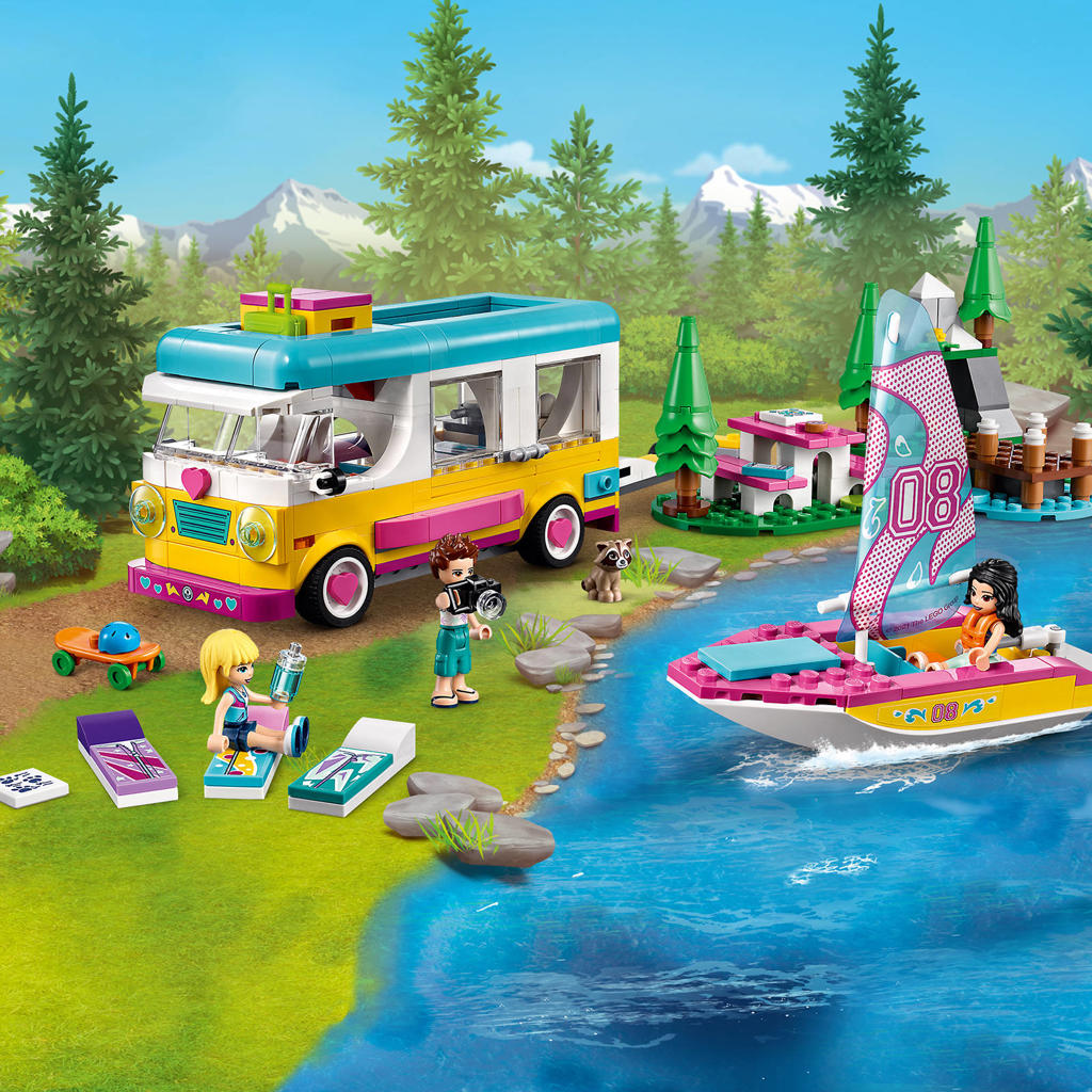 LEGO Friends Boscamper en zeilboot 41681 wehkamp