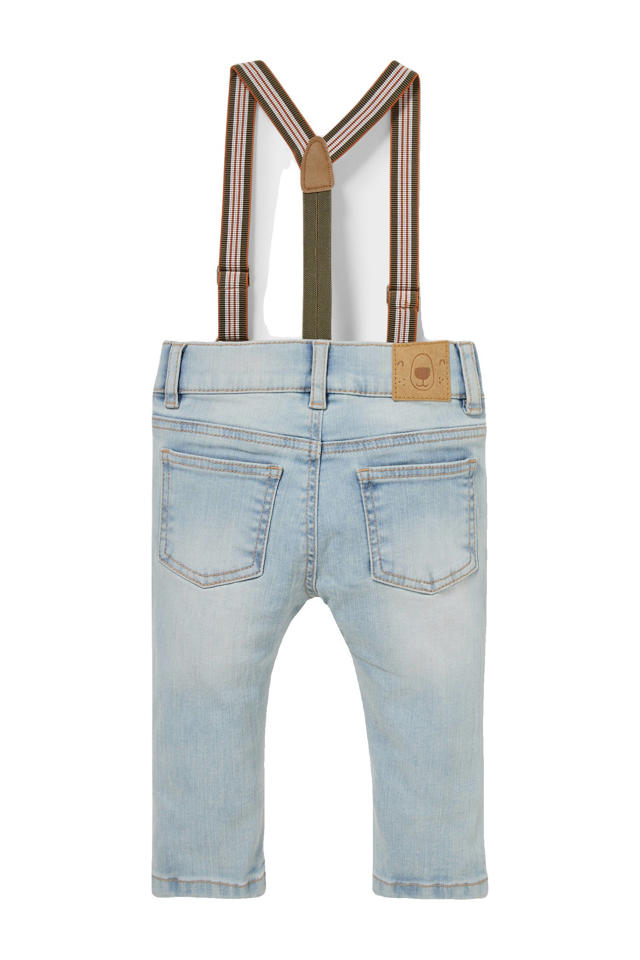 Elasticiteit Bedreven Klooster C&A Baby Club jeans met afneembare bretels lichtblauw | wehkamp