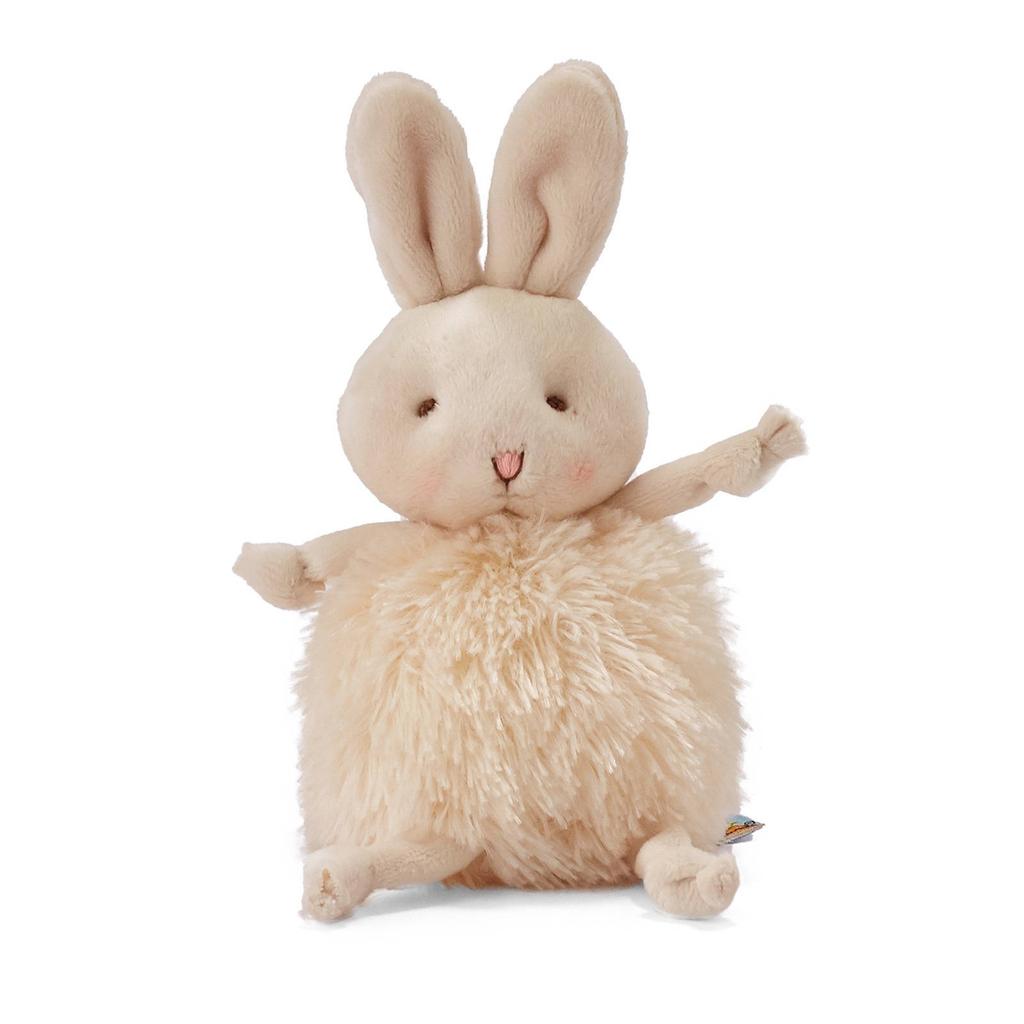 Bunnies By The Bay roly-poly knuffel konijn creme knuffel 13 cm