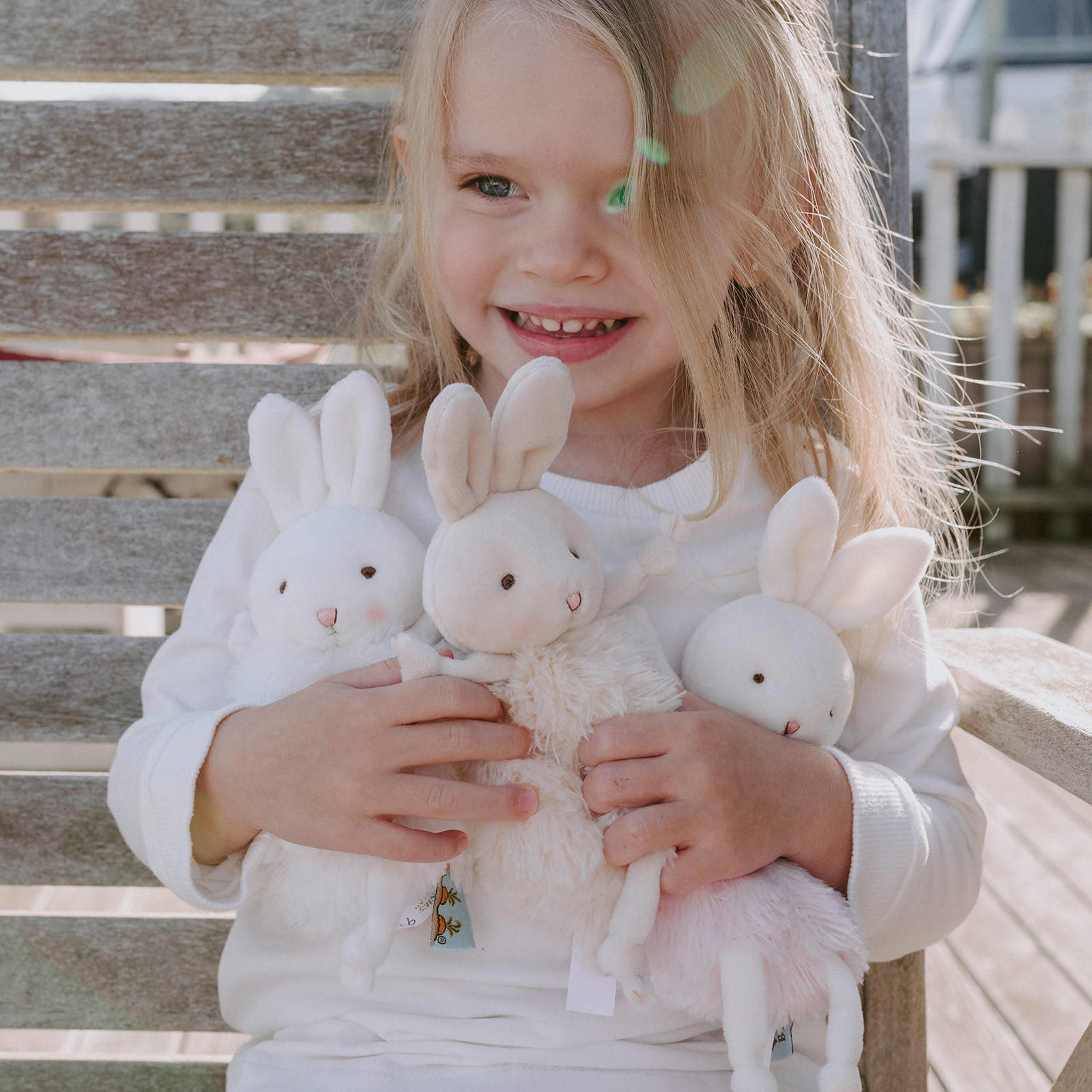 Bunnies By The Bay Roly-Poly knuffel konijn roze knuffel 13 cm - Afbeelding 2