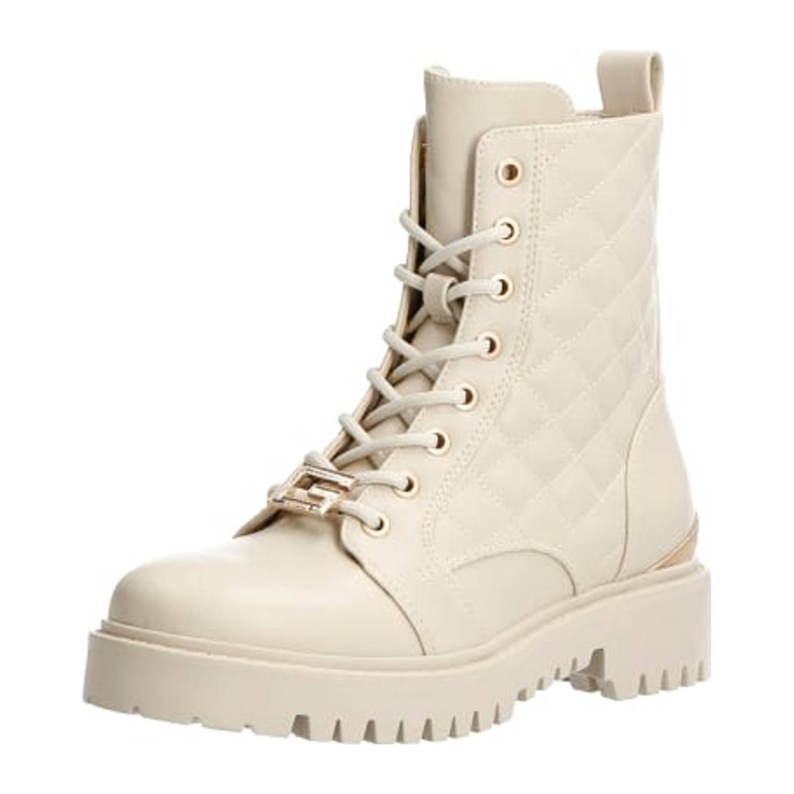 GUESS Omalae veterboots beige/off white | wehkamp