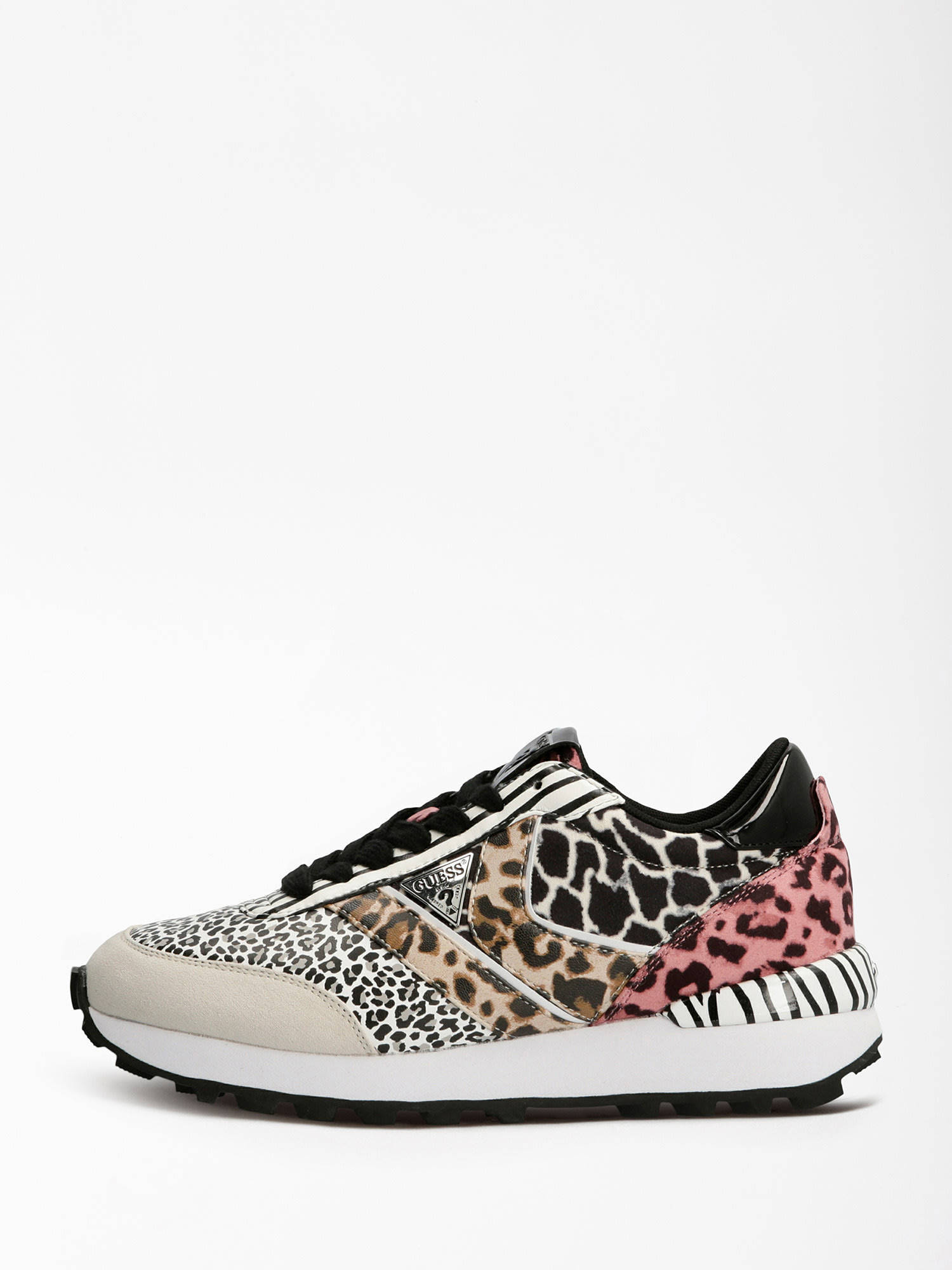 GUESS SAMSIN sneakers met dierenprint wit/multi | wehkamp