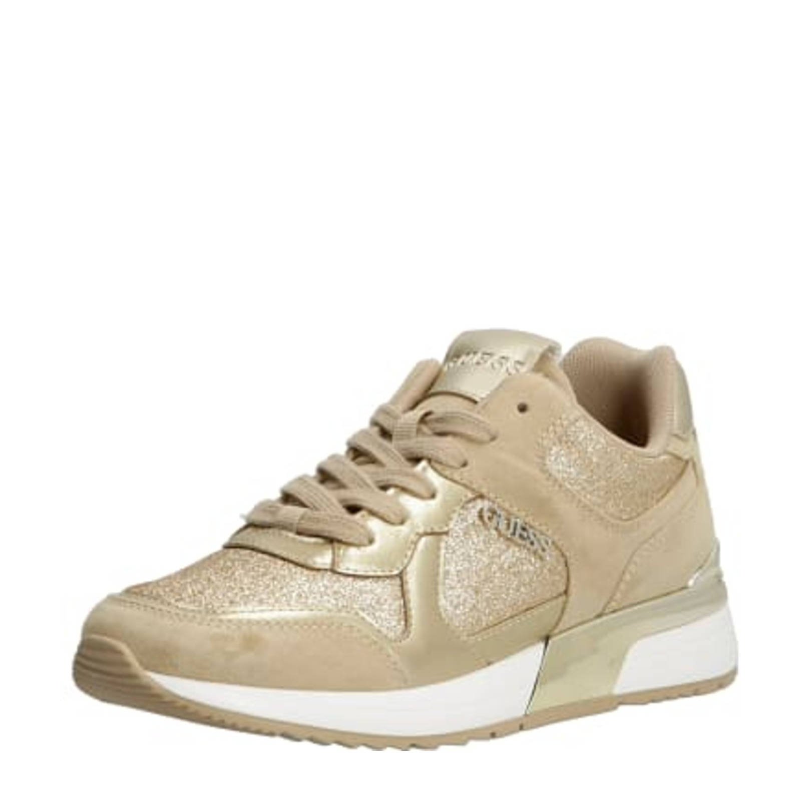 guess sneakers wit goud