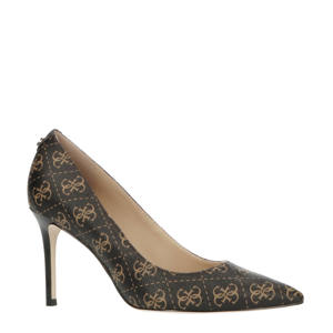 Dafne  lak pumps met panterprint bruin