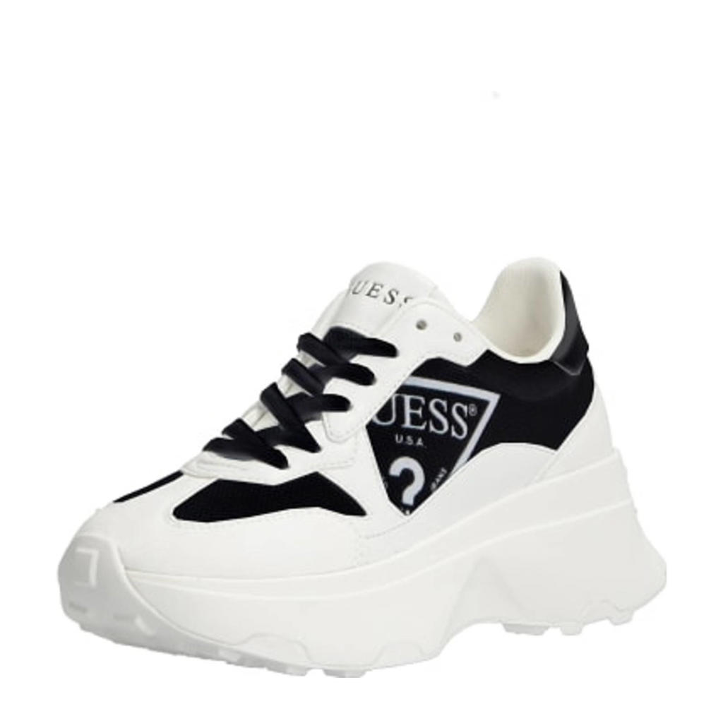 GUESS CALEBB chunky sneakers wit/zwart wehkamp