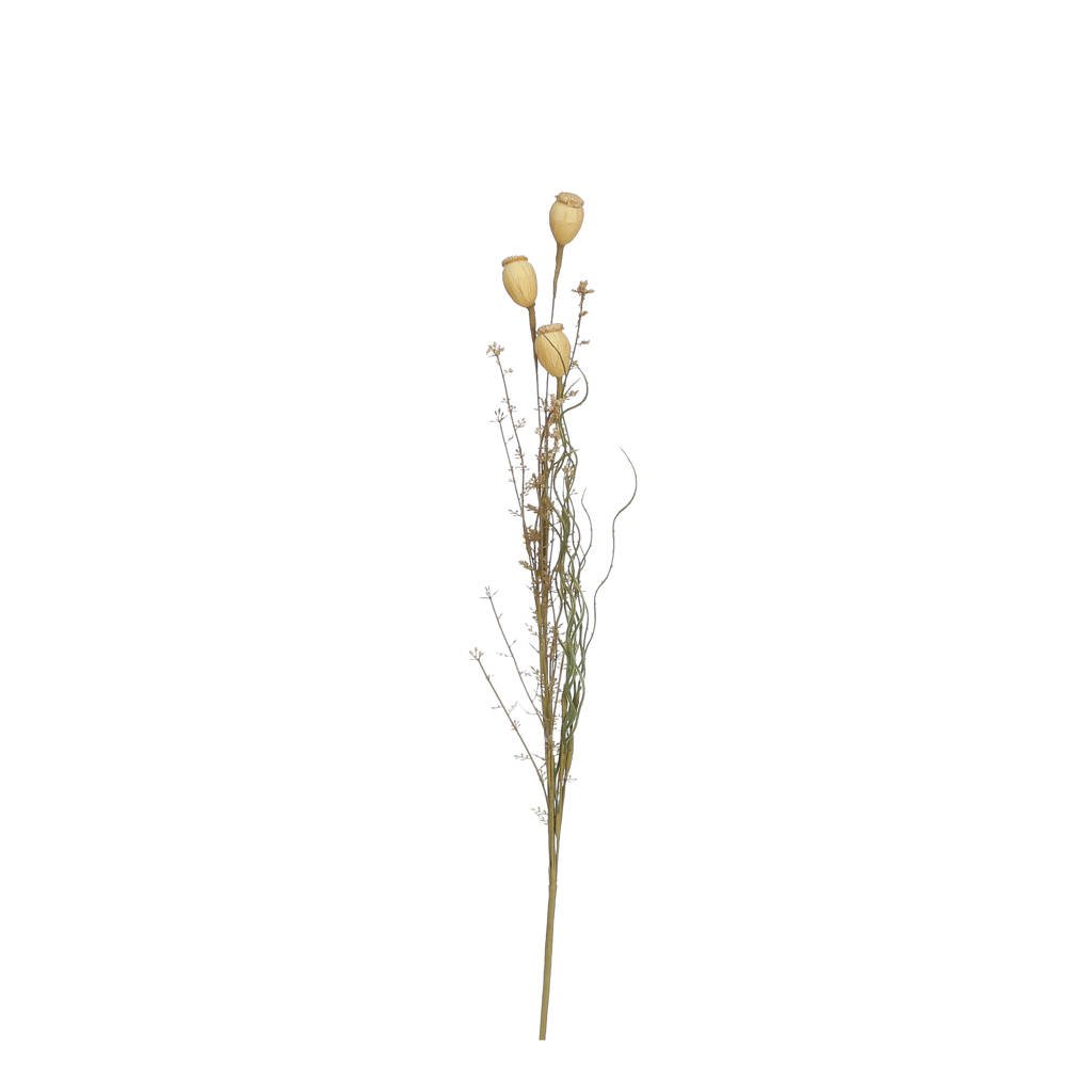 Mica Decorations kunstbloem Dried-look klaproos, Geel