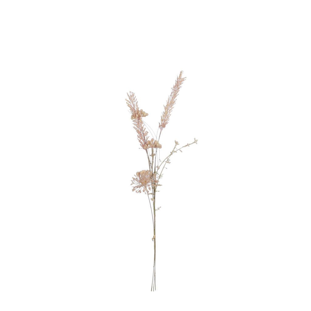 Mica Decorations kunstbloem Dried-look bloemen boeket, Beige